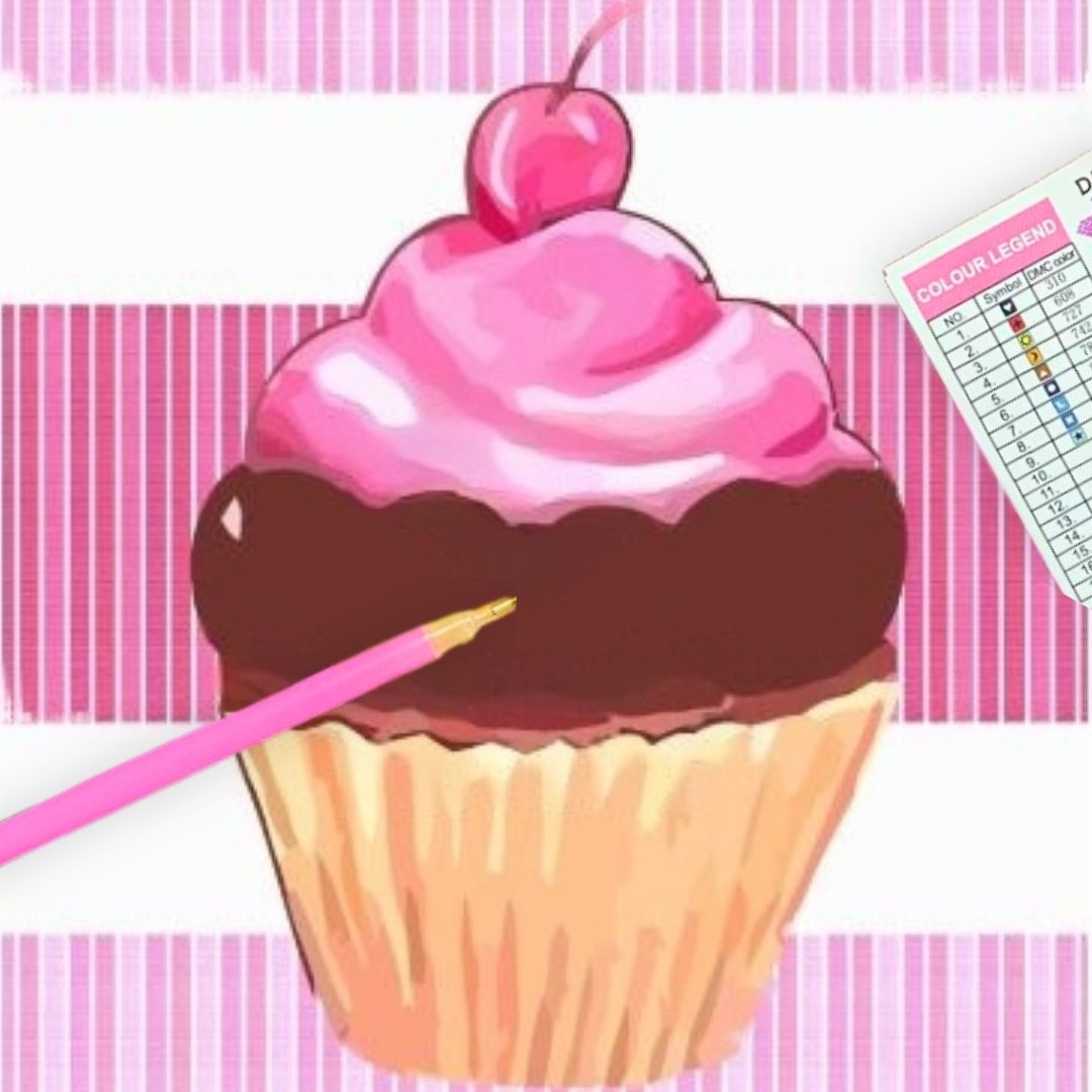 Cupcake Diamant Dot Maleri