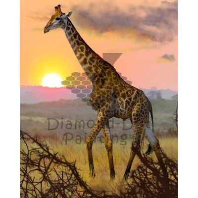 Elegant Giraffe Diamond Dot Maleri